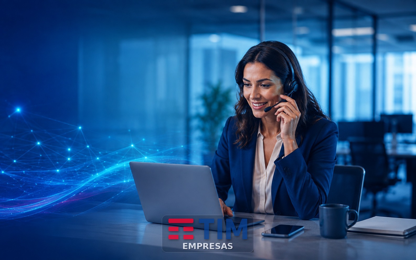Atendimento comercial de telefonia corporativa para CNPJ